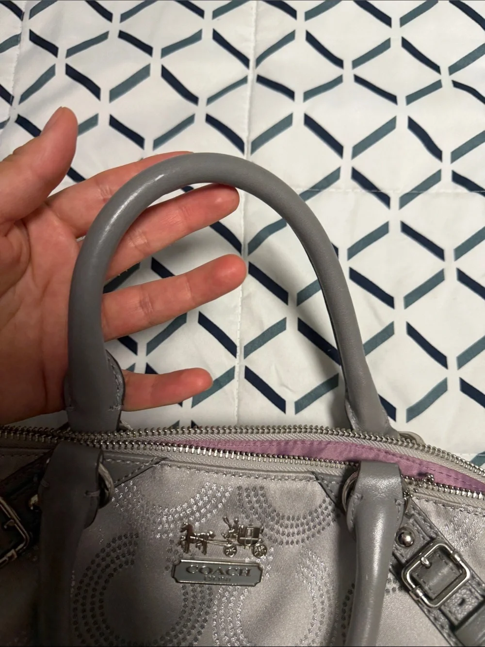 Coach Madison Dotted Op Art Sophia Satchel
